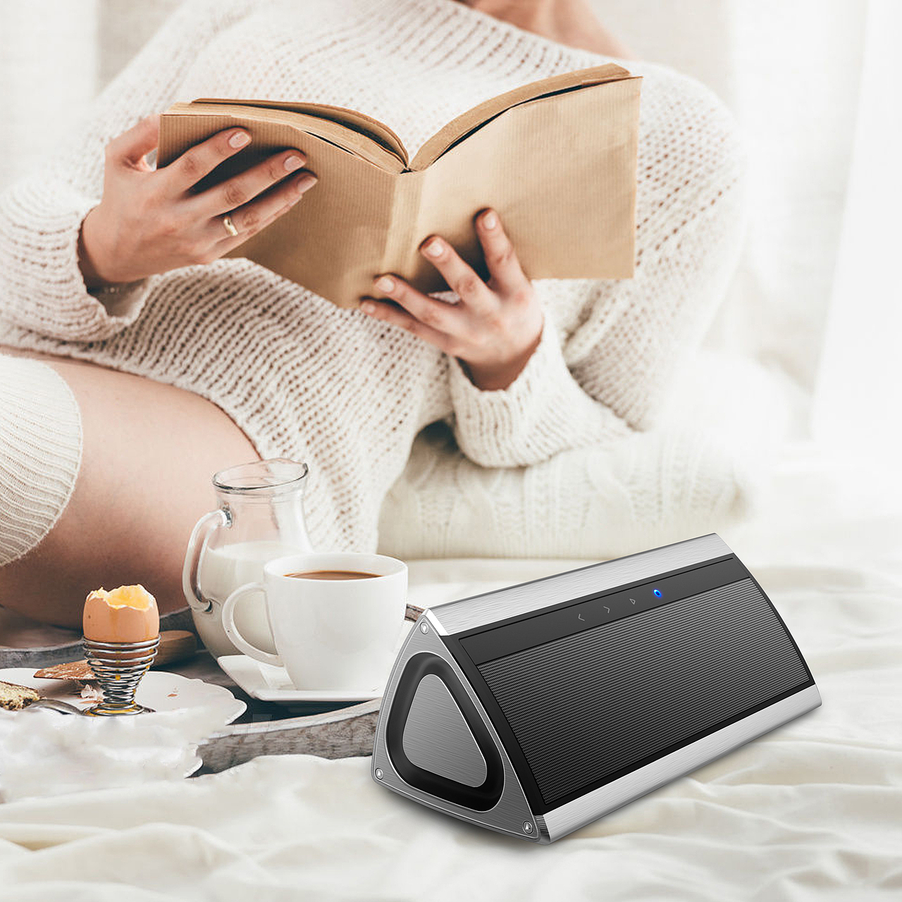 金属拉丝音箱 产品摄影 PS精修图 3D建模渲染 电商美工 亚马逊 天猫 京东