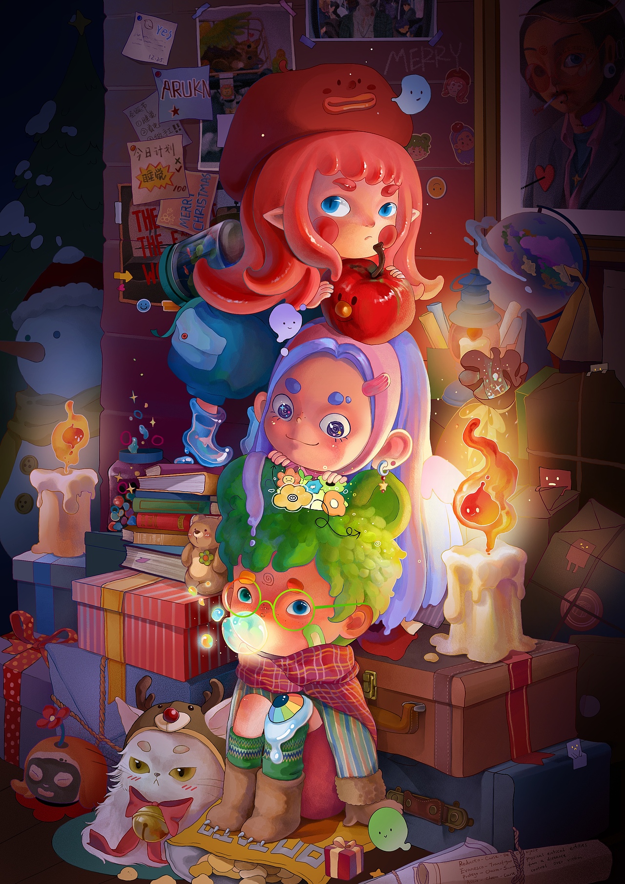 圣诞节快乐（图ZMjgyODE3OTk2） - 新锐潮流插画 - 站酷设计师arukn原创素材 - 站酷ZCOOL