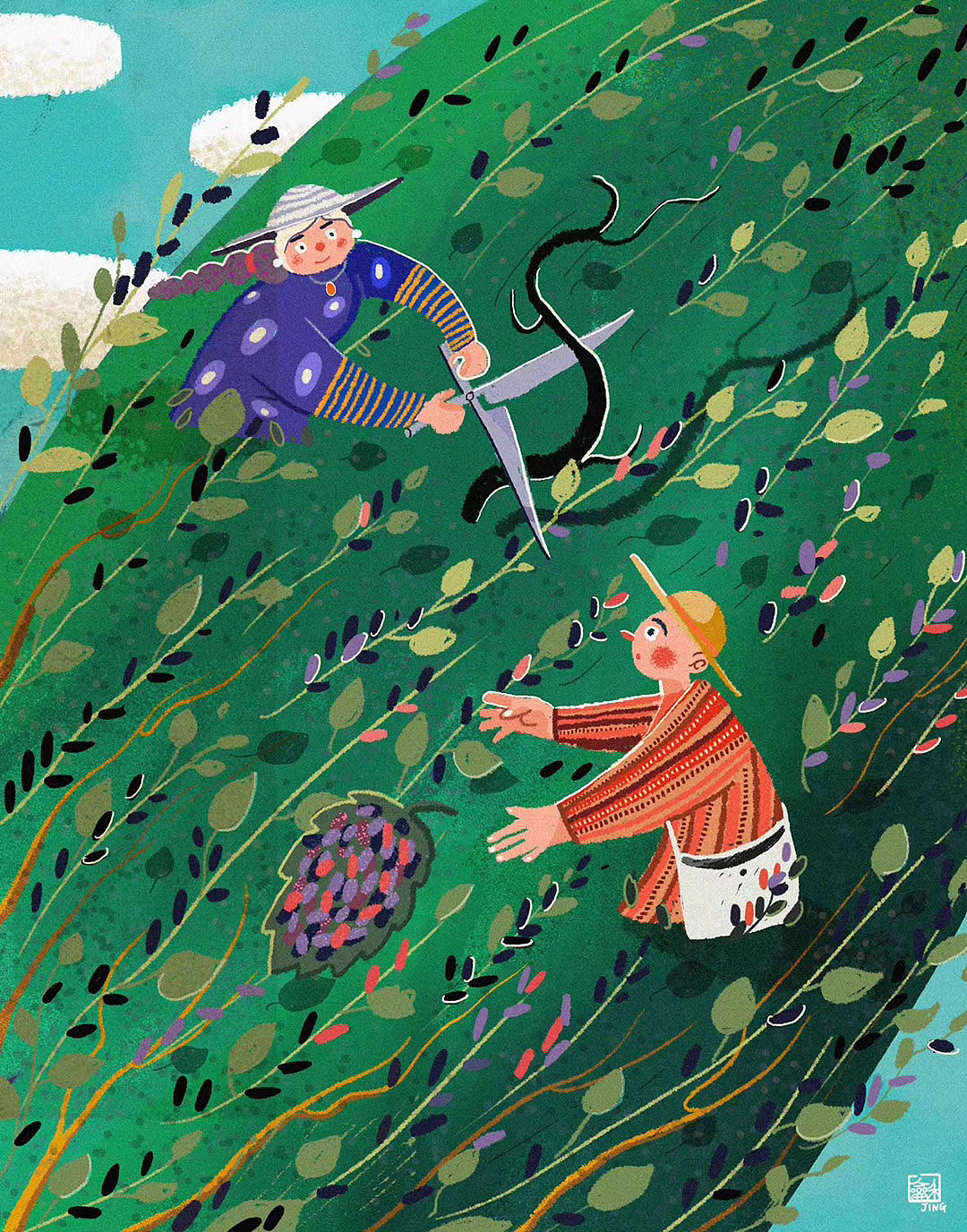 版納生活的點(diǎn)滴插畫（圖ZMjQ2MjUzNTcy） - 商業(yè)插畫 - 站酷設(shè)計(jì)師阿蚌Boom原創(chuàng)素材 - 站酷ZCOOL