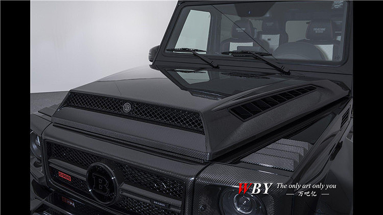 奔驰G级改装BRABUS900碳纤维机盖巴博士引擎盖大包围