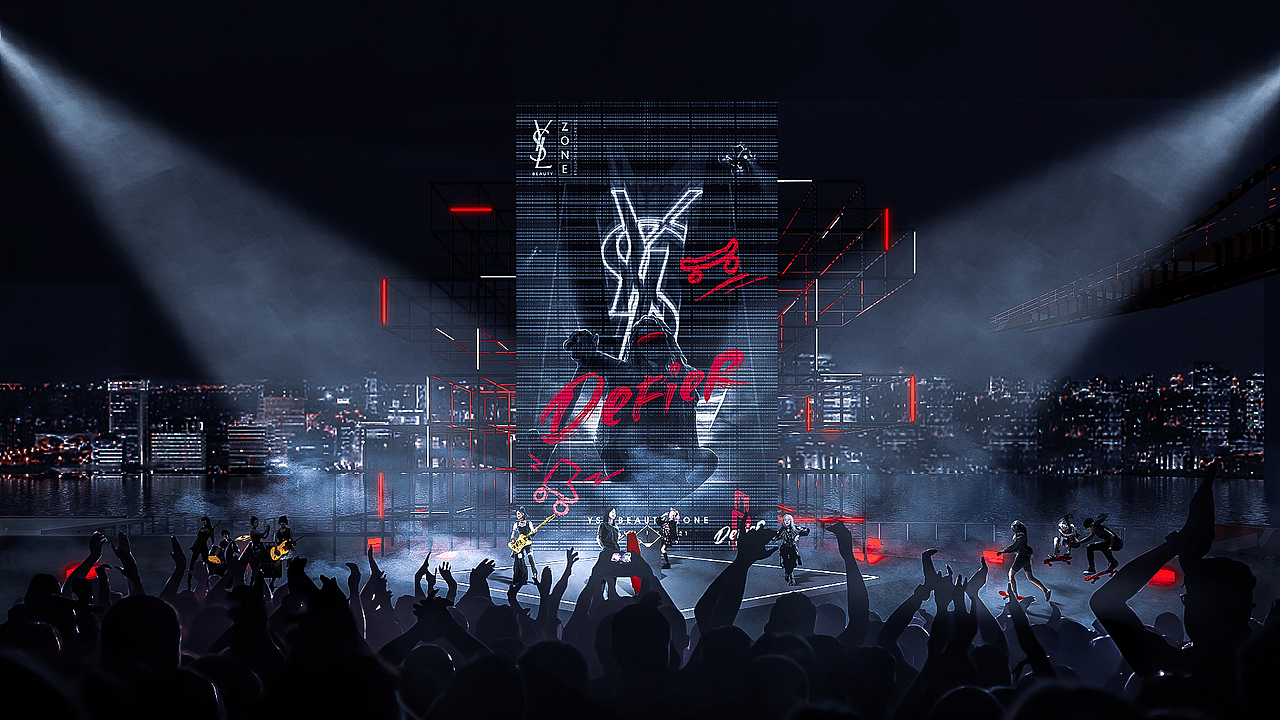 天猫&YSL圣罗兰美妆- 无界空间 YSL BEAUTY ZONE 2021（图ZMjY3ODQwMzY4） - 舞台美术 - 站酷设计师guqifan945原创素材 - 站酷ZCOOL