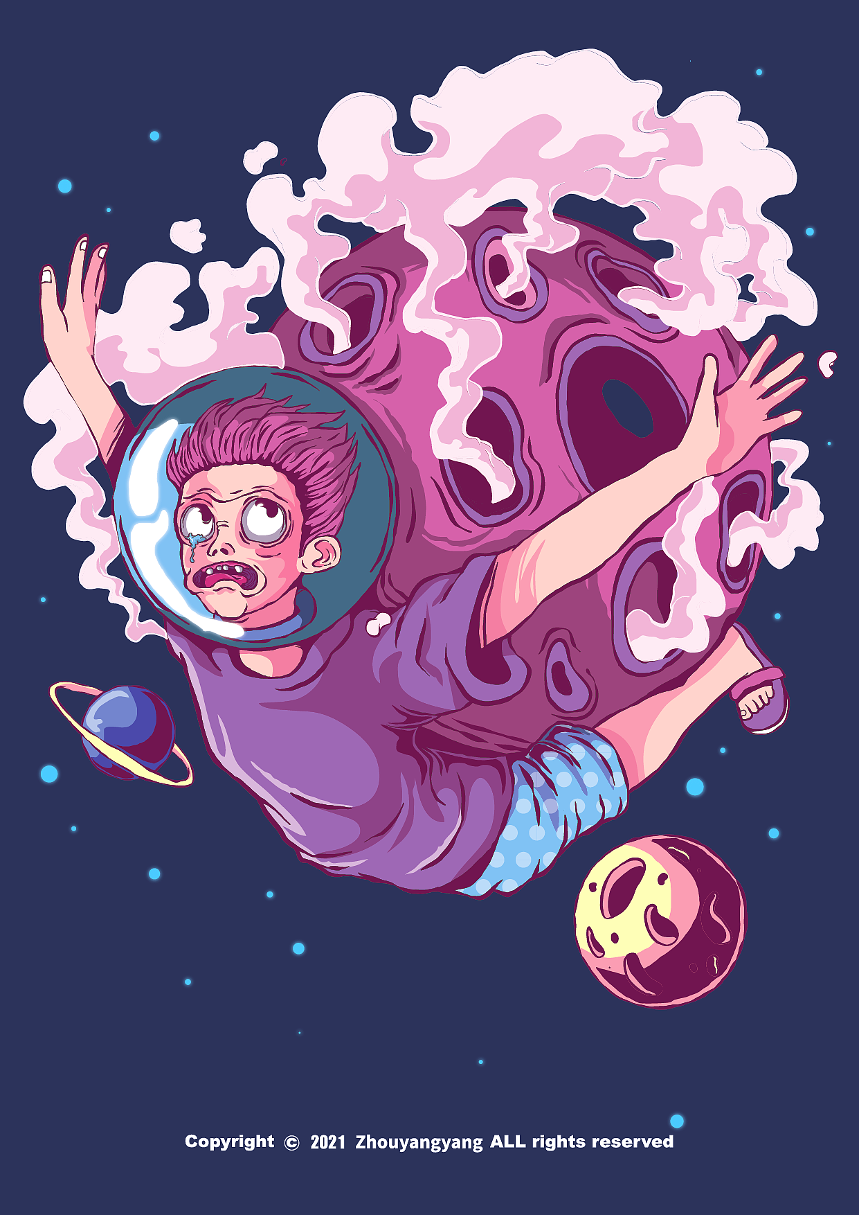 太空梦境#01（图ZMjcwMjk3OTcy） - 新锐潮流插画 - 站酷设计师周洋洋洋原创素材 - 站酷ZCOOL