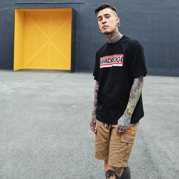 HELL BOY X REFUSION 创意恶搞 印花 短袖