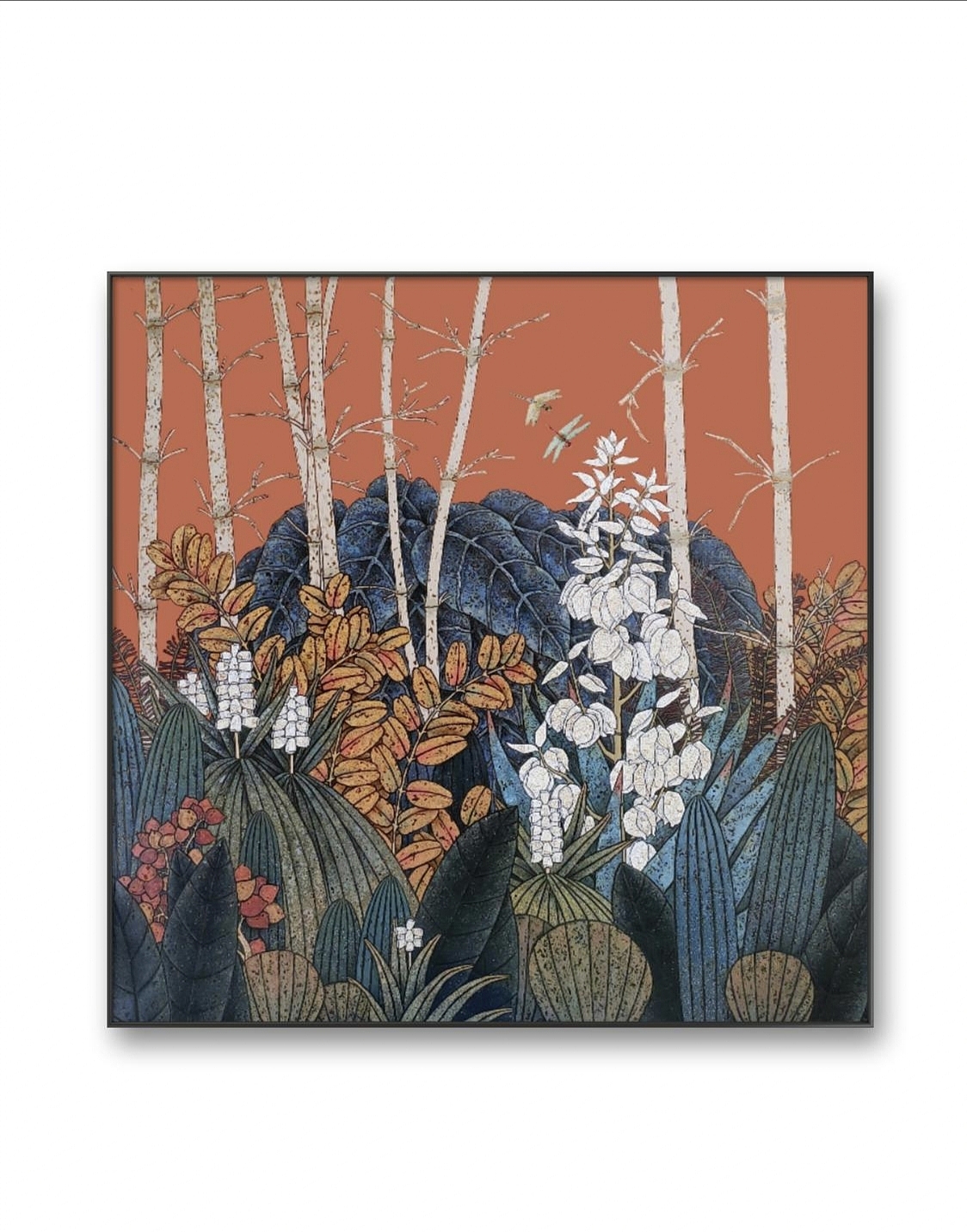 唐群伟漆画作品《林语清音》