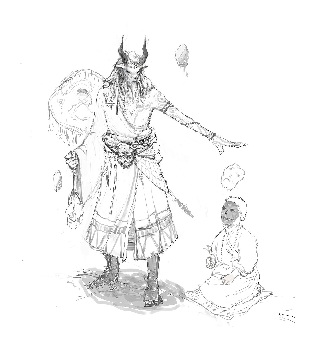 一些臆想的古代神话世界的人物们（图ZMTYxOTQzNzM2） - 概念设定 - 站酷设计师Rentao_2210原创素材 - 站酷ZCOOL