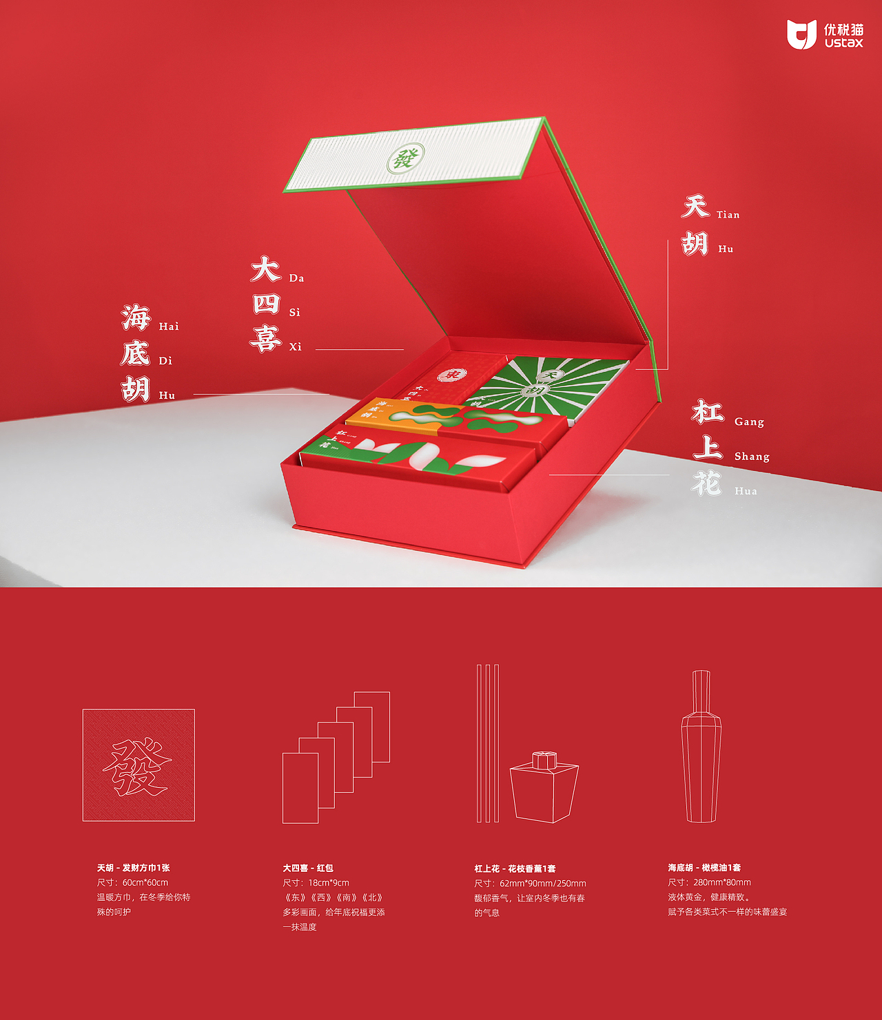 【 USTAX 】新春礼盒——翻手为吉，执一手好牌