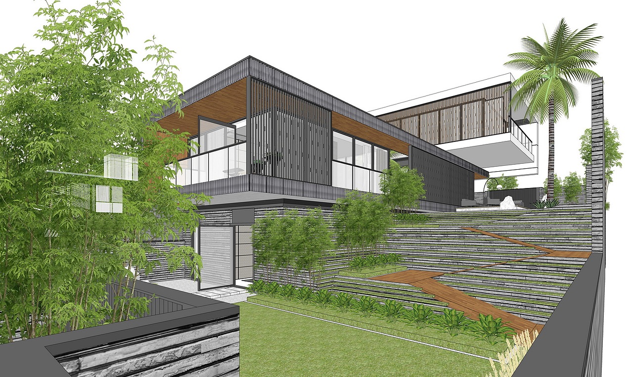 现代别墅su模型下载|空间|建筑设计|素模网_原创作品-站酷zcool