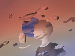 星球 环形 宇宙 星空 月亮