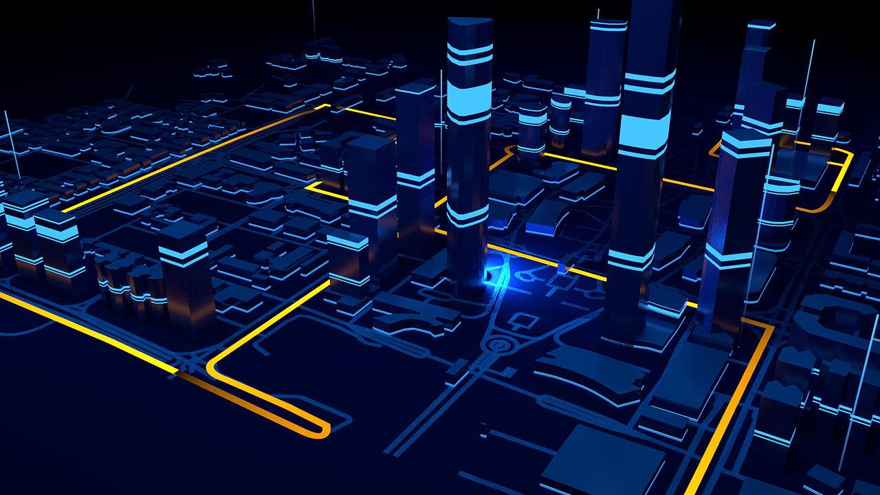 智慧大屏城市模型的制作方法（图ZMjU0ODAwNDgw） - 场景 - 站酷设计师UIUEUX原创素材 - 站酷ZCOOL