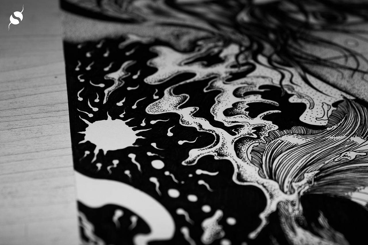 《孕育》针管笔插画作品（内含过程图）（图ZNDk2MzgwMTI=） - 商业插画 - 站酷设计师守望者Swangzhe原创素材 - 站酷ZCOOL