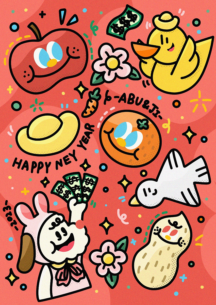 ABUJI扁平插画分享