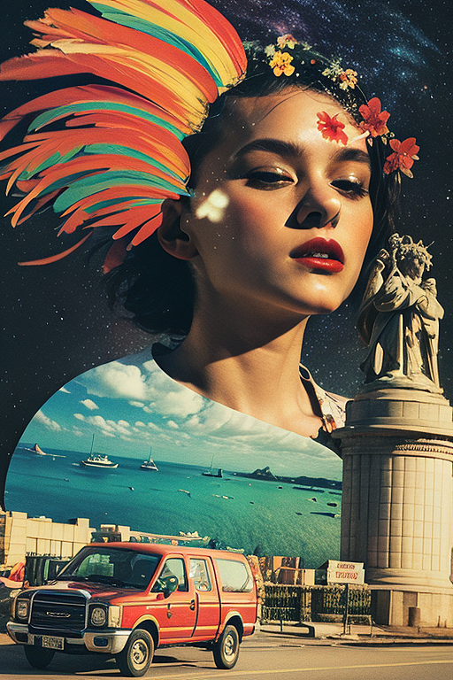 SD自炼LORA：collage art style【拼贴艺术】（图ZMzQ1NjIwMDQ4） - AI作品 - 站酷设计师UltraZrq原创素材 - 站酷ZCOOL