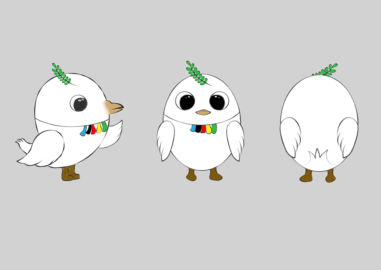 吉林#体彩吉祥物 鸽小白