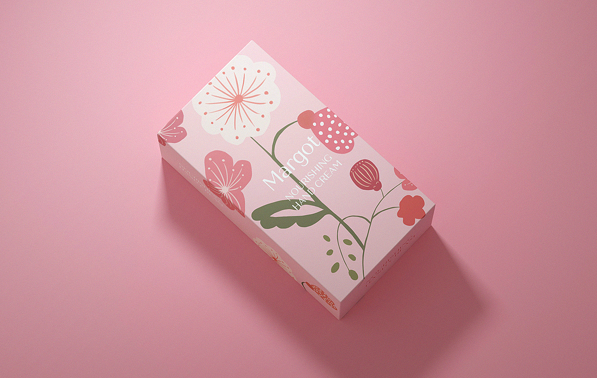 margot樱花护手霜包装设计 | 紫安钰|平面|包装|紫安钰 - 原创作品