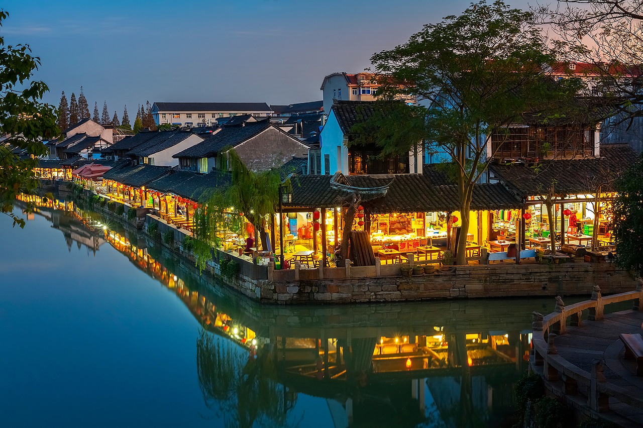 上海枫泾古镇夜景