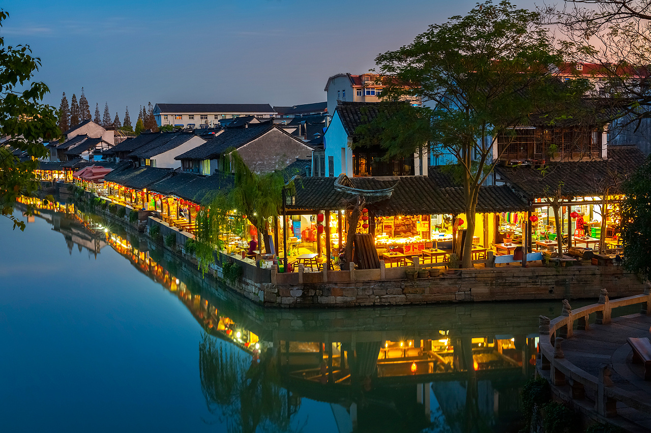 上海枫泾古镇夜景