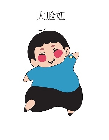 大脸妞系列二（图ZMzEyMzA5OTI0） - IP形象 - 站酷设计师筱筱筱V原创素材 - 站酷ZCOOL