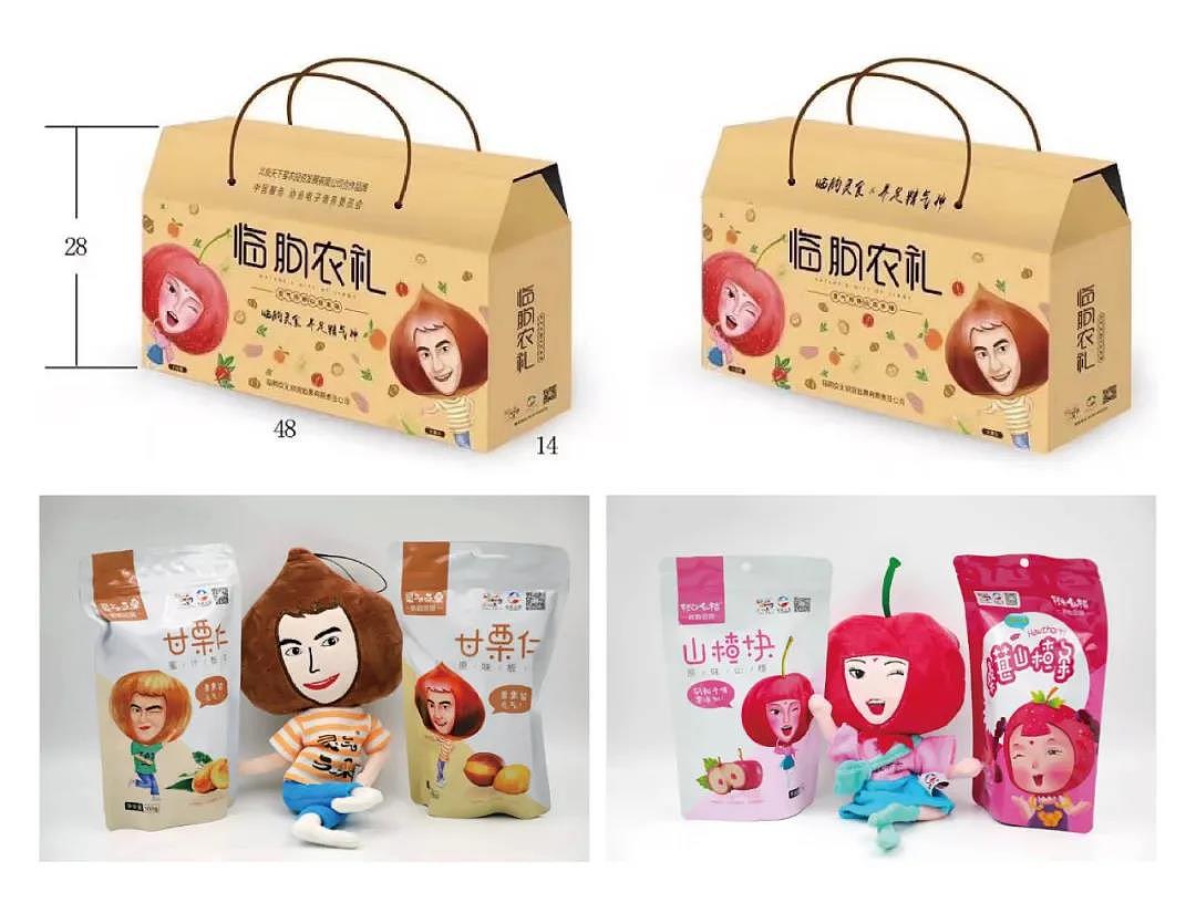 原包装痛点
1:IP形象太具象,与消费者产生距离感;<br><br>2:颜色较多色调乱,造成视觉反感;<br><br>3:排版标题主次不明确,阅读无序;<br><br>4:IP没有故事性、逻辑性、起不到辅助品牌的价值;<br><br>5:内外包装字体种类太多,造成画面杂乱;<br><br>6:形象与产品包装不搭配,影响品牌的统一视觉;<br><br>