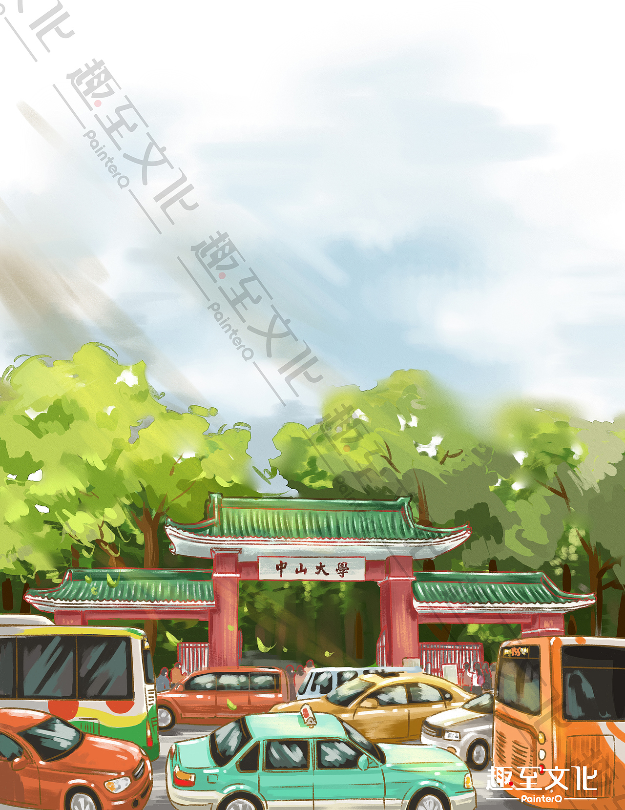 趣至文化出品：《一城一绘•广州站》（图ZMjM4OTczMTAw） - 商业插画 - 站酷设计师趣至文化原创素材 - 站酷ZCOOL
