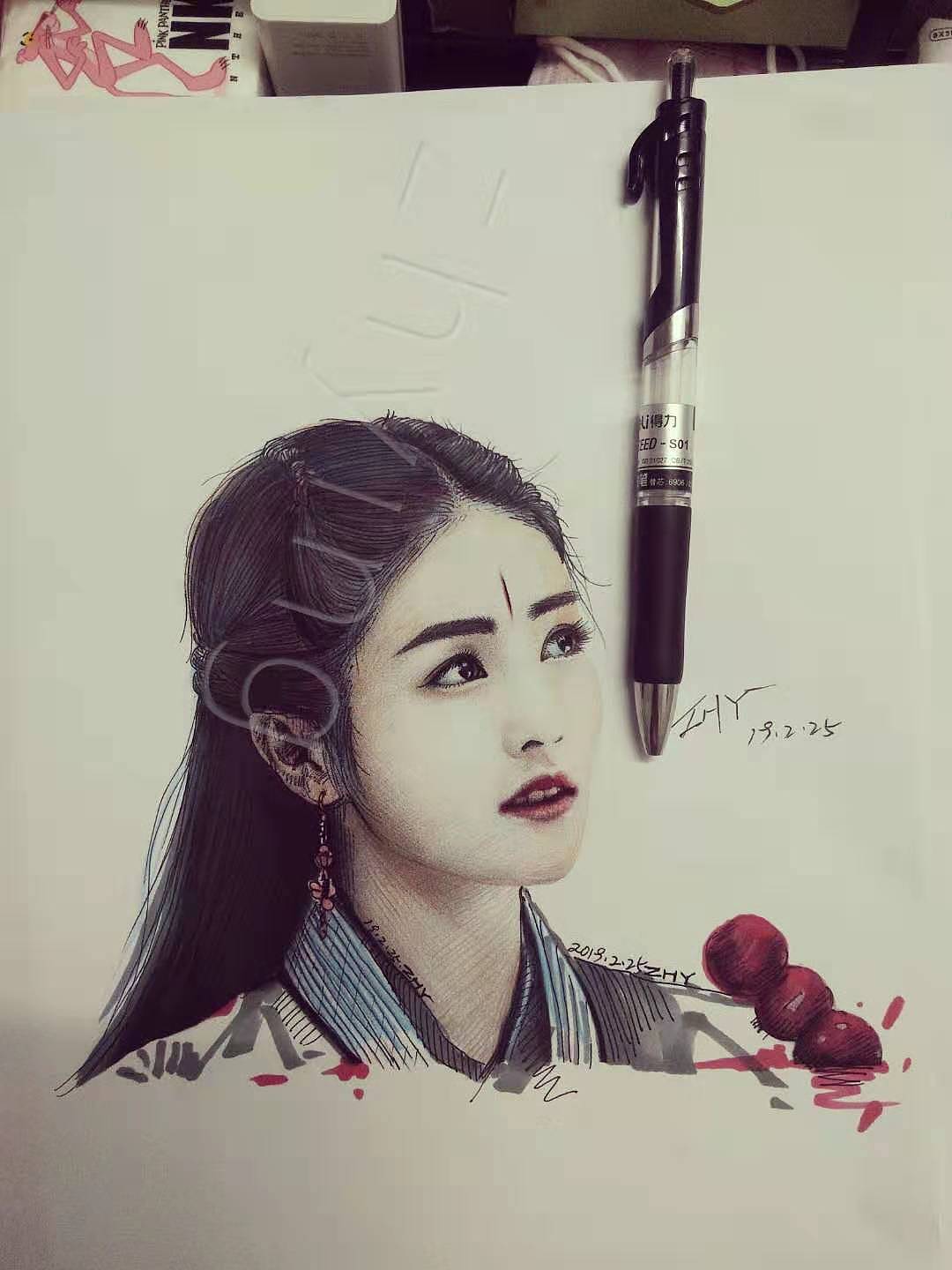 招摇（图ZMTQ4NTM4NDcy） - 艺术插画 - 站酷设计师Z赵铁柱原创素材 - 站酷ZCOOL