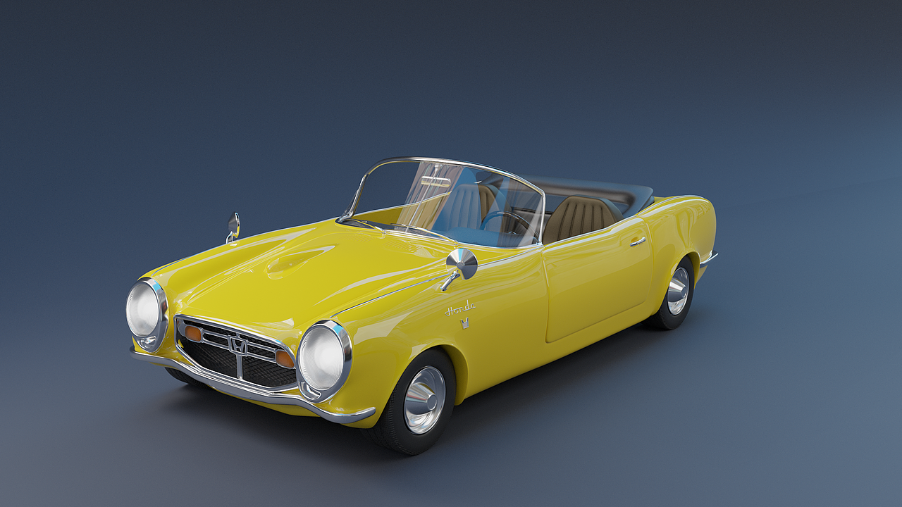 3D 建模 Honda S800老爷车