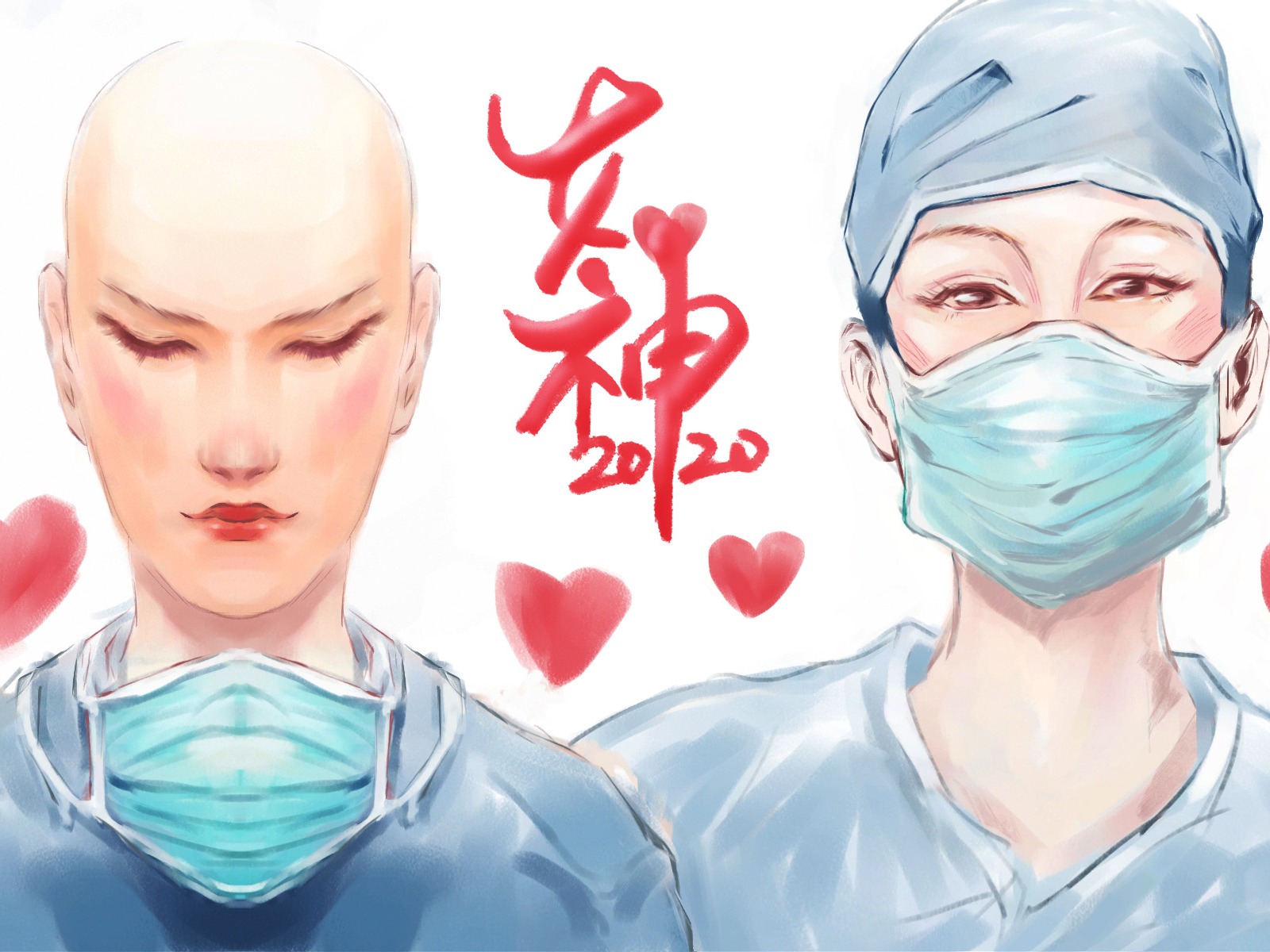 新冠战疫的涂鸦