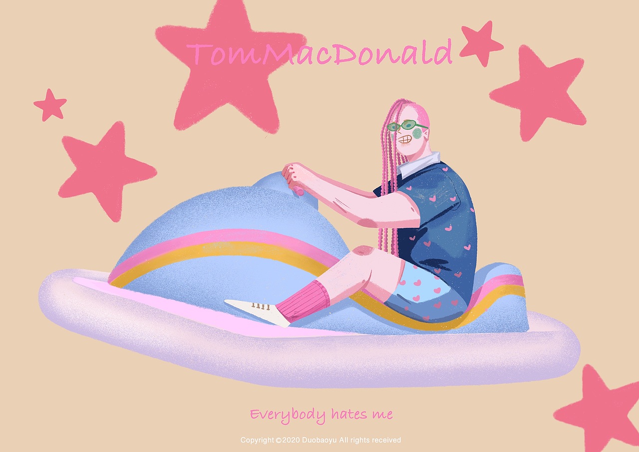 自由音樂人Tom MacDonald（圖ZMjAyNDYyNzQw） - 商業(yè)插畫 - 站酷設(shè)計師快樂肥宅多寶魚原創(chuàng)素材 - 站酷ZCOOL