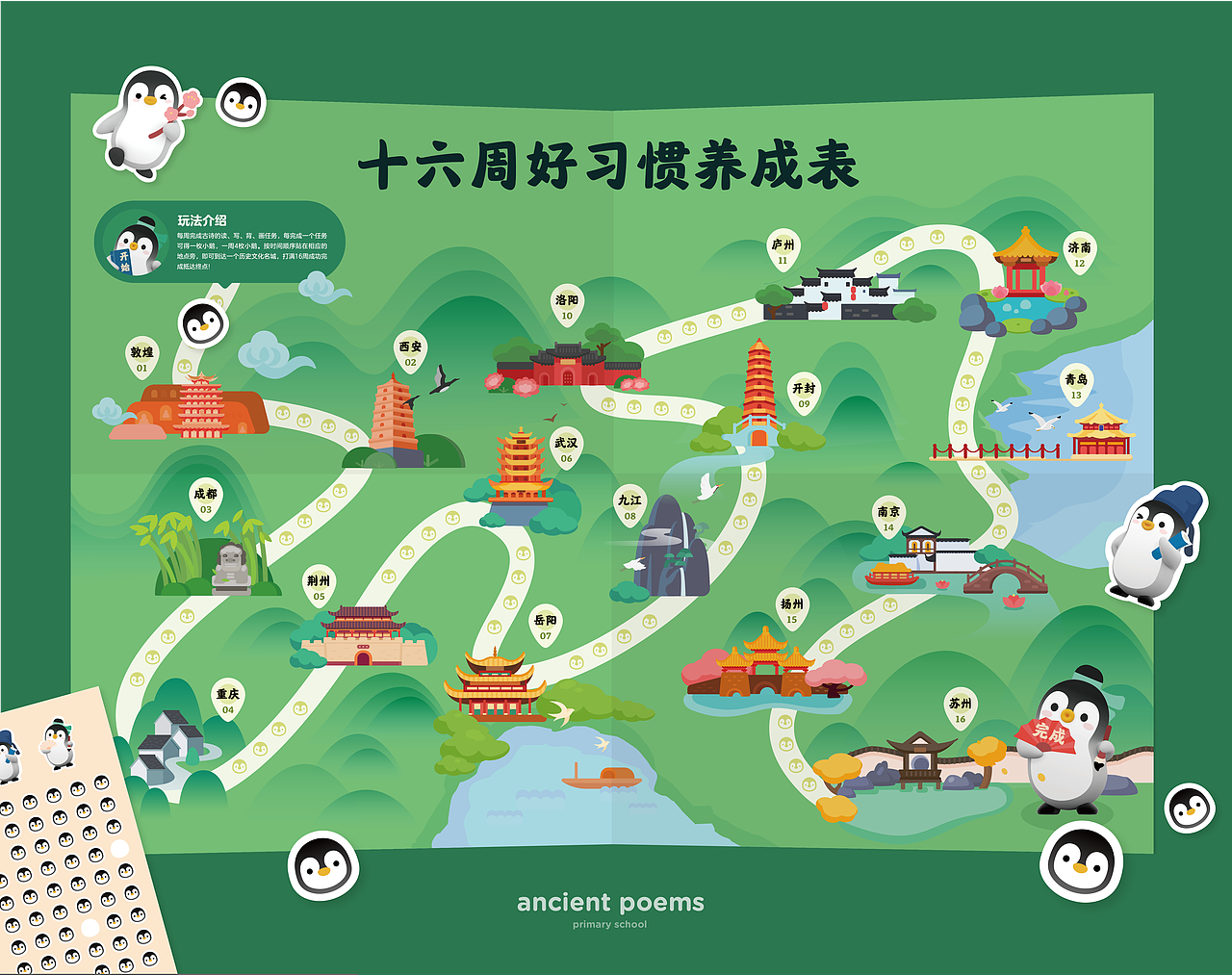 小企鹅16周 古诗背诵