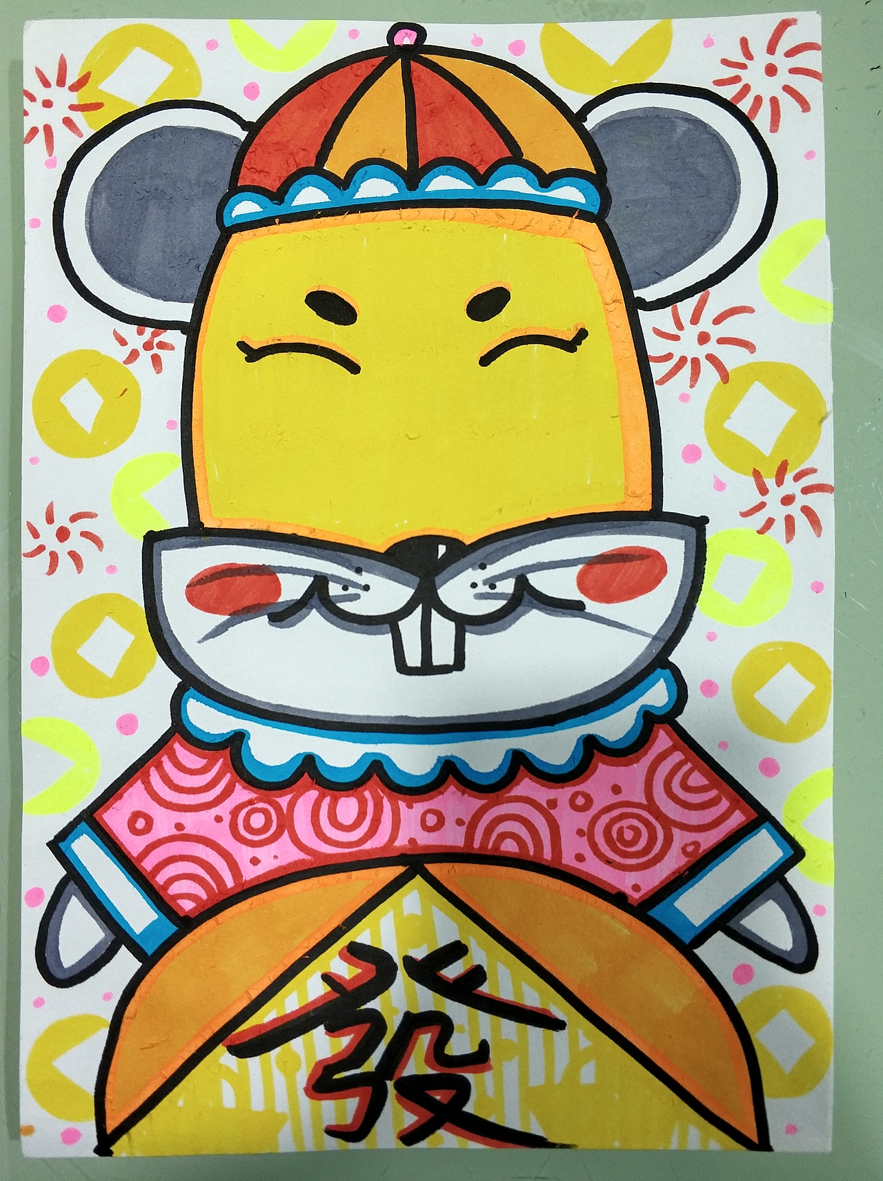 鼠年儿童画|纯艺术|绘画|z22657785_原创作品-站酷zcool