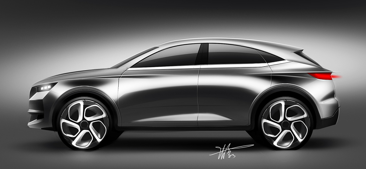 工业设计手绘ps汽车手绘渲染,零基础系统教程