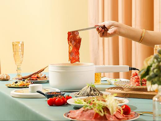 电商产品摄影 | 多功能电煮锅学生锅