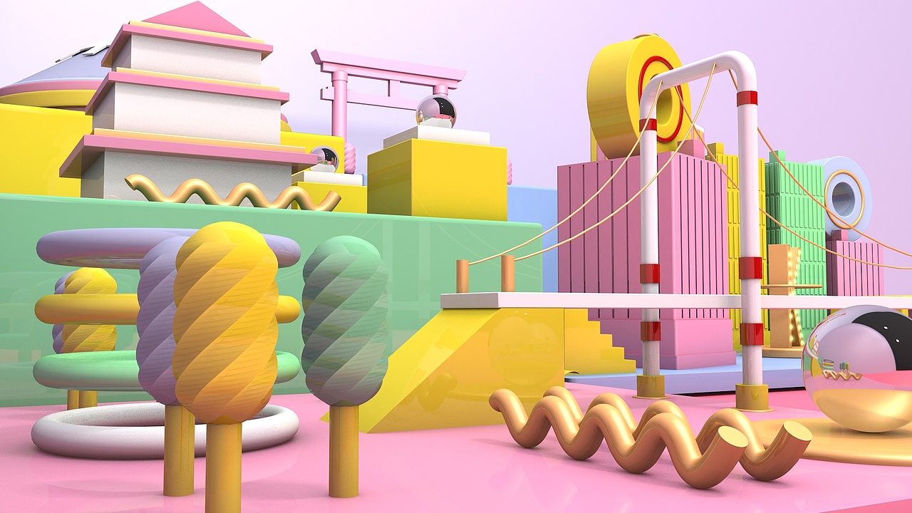 C4D小场景（图ZMTEwNjIxODMy） - 场景 - 站酷设计师AkiKohane原创素材 - 站酷ZCOOL