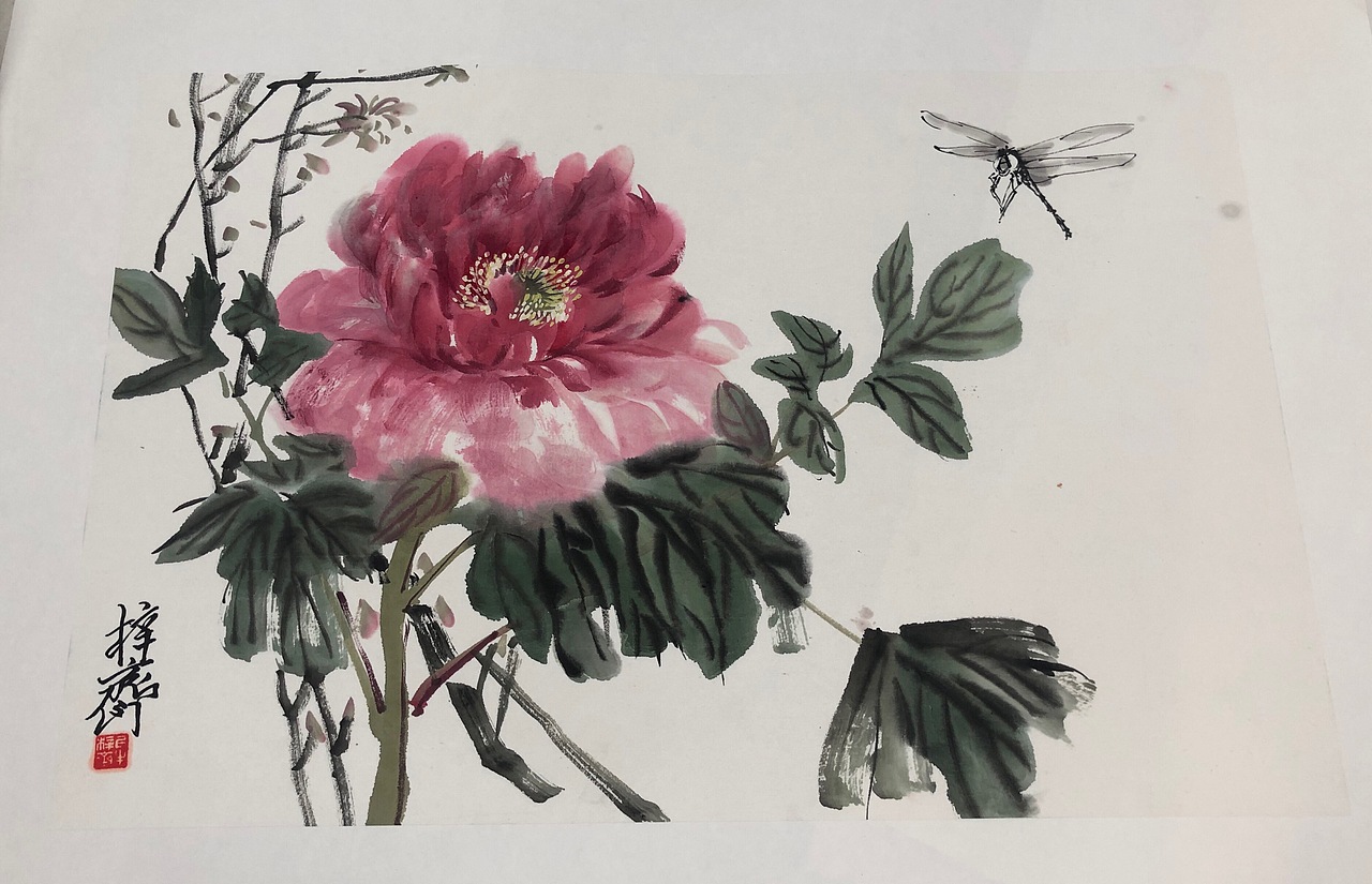 临摹陆抑非牡丹|纯艺术|绘画|木梓0318 - 原创作品 - 站酷 (zcool)