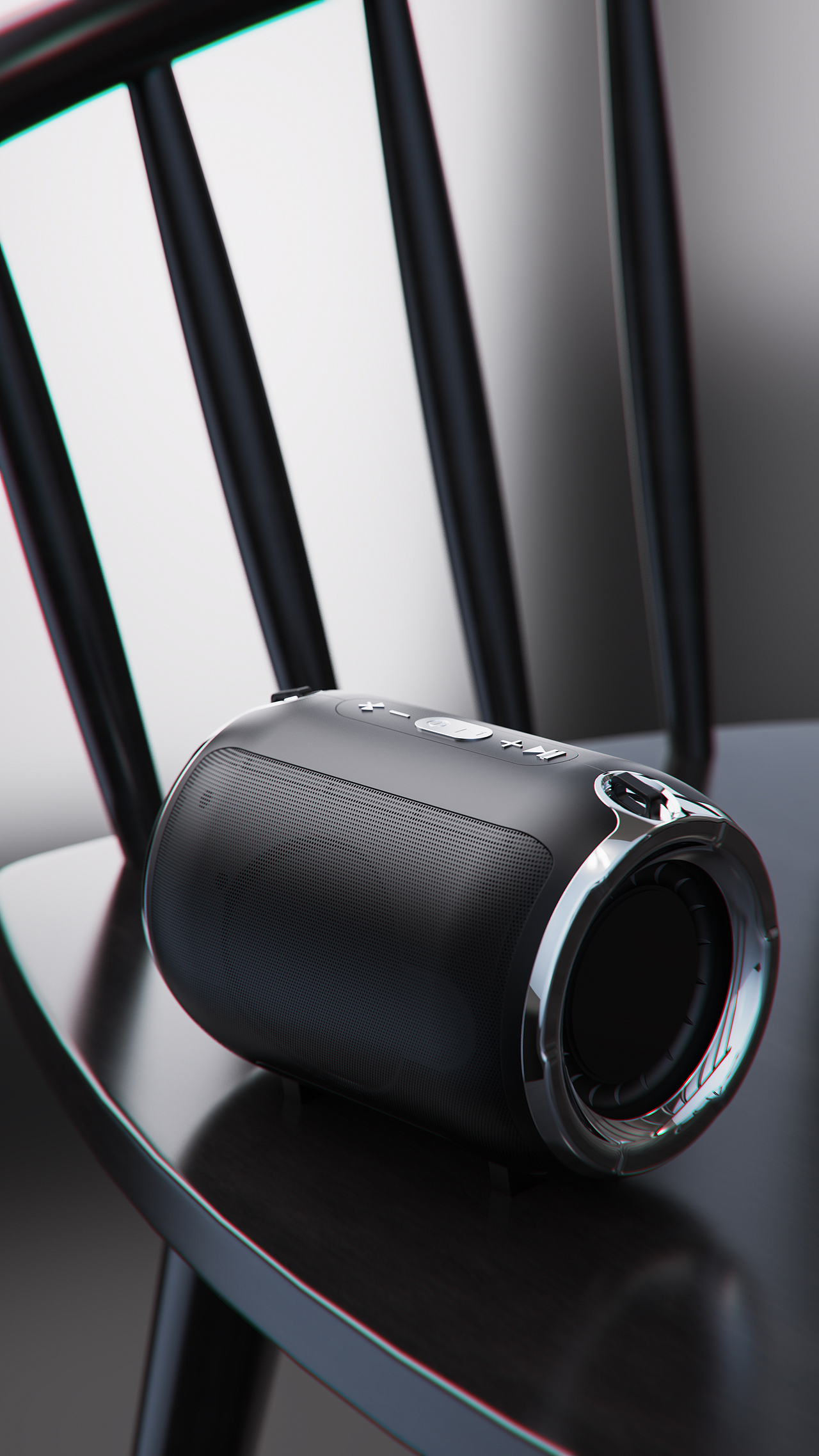 一组蓝牙音箱渲染