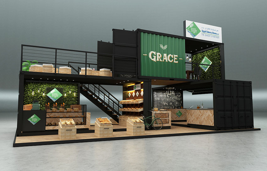 集装箱元素展位设计