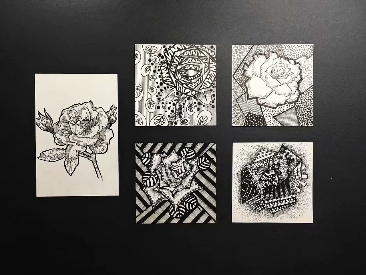 多样化元素黑白装饰画