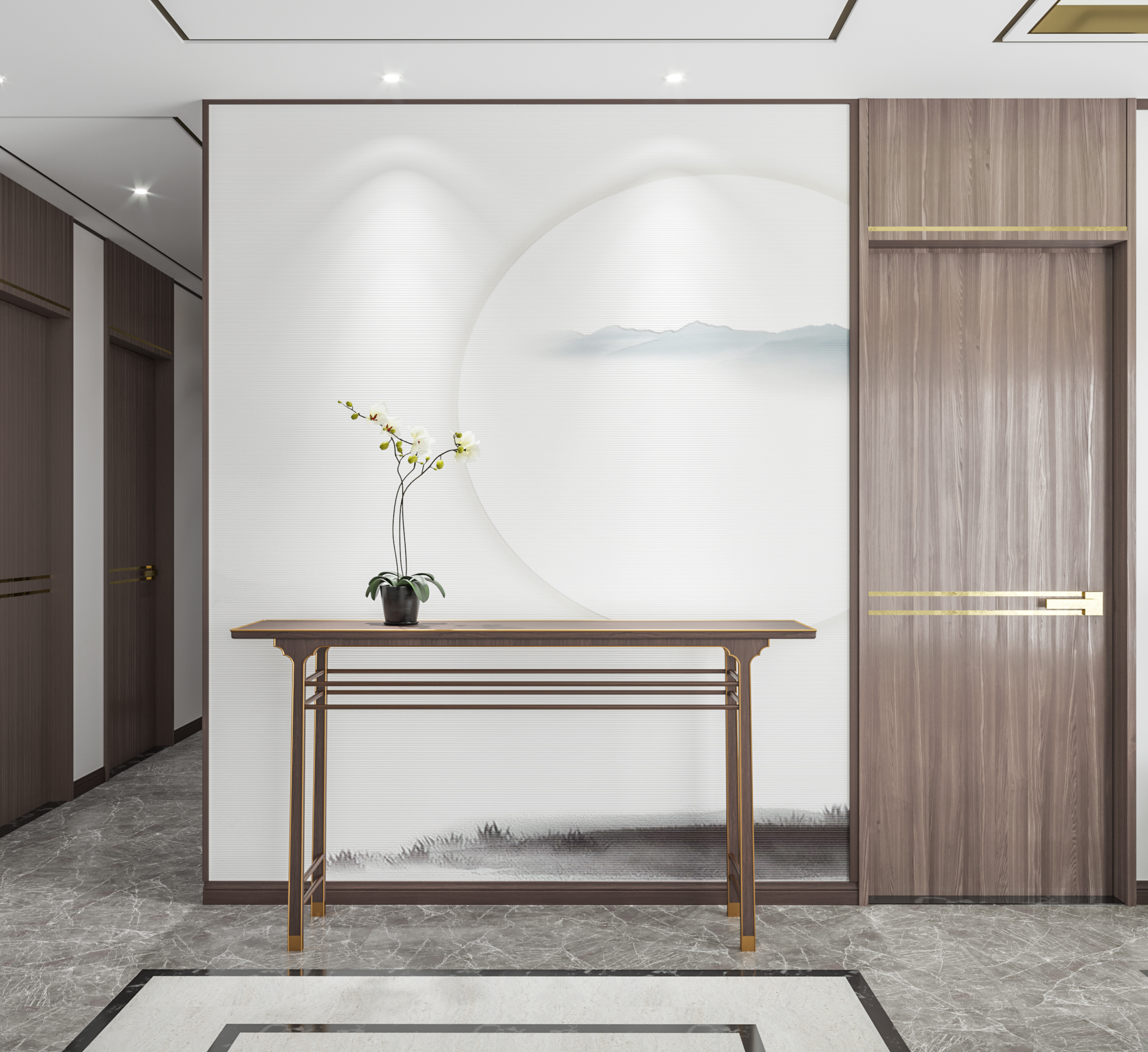 一套新中式风格的渲染作品