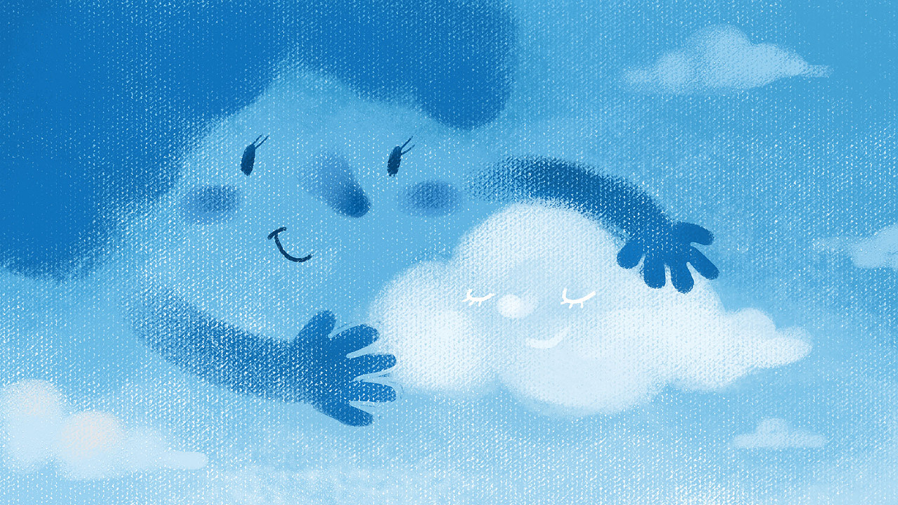 《家》
蓝天是白云的家,