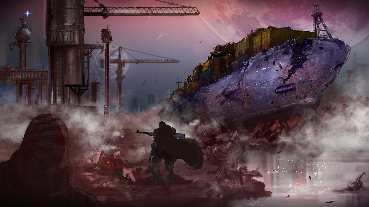 废弃港口（图ZMTM1MzkzMTI0） - 概念设定 - 站酷设计师整个浪儿原创素材 - 站酷ZCOOL