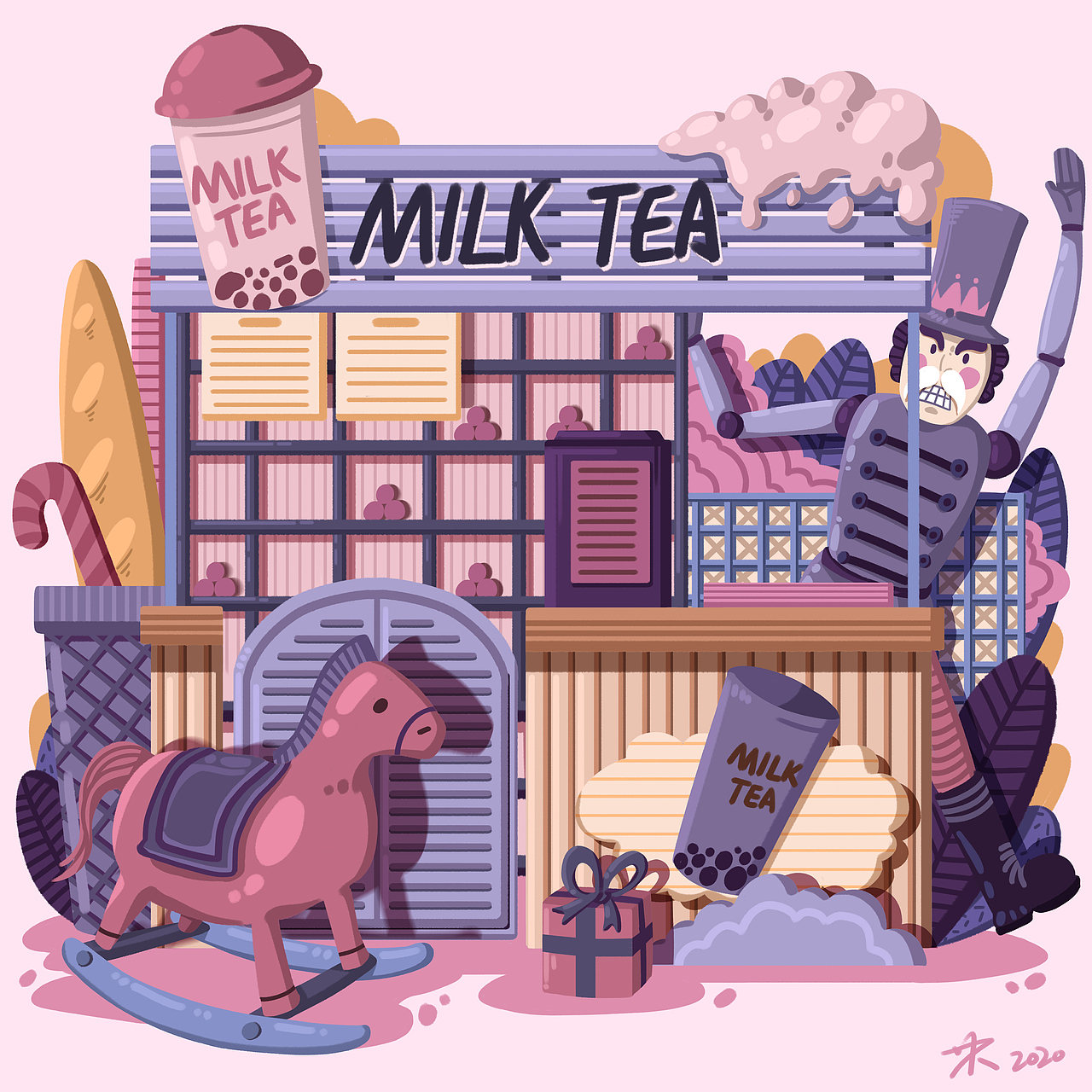 系列插画——我是小店长（图ZMjIxOTAzNjMy） - 商业插画 - 站酷设计师l西瓜瓜l原创素材 - 站酷ZCOOL