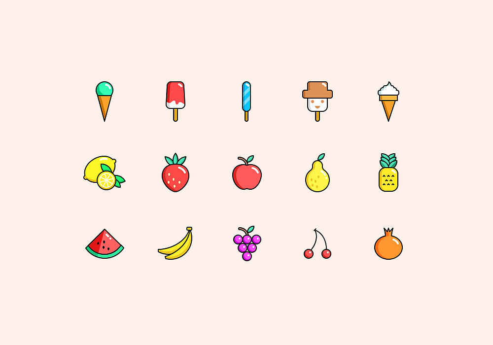 冷饮和水果图标（图ZNjY3MzkxNTI=） - 图标 - 站酷设计师水影儿原创素材 - 站酷ZCOOL