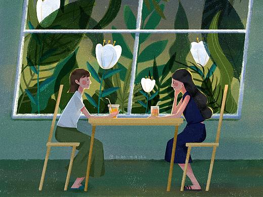 一组关于夏天和绿色的练习