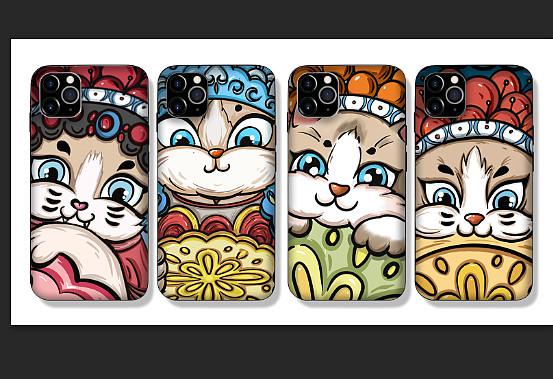 戏曲元素国潮风插画设计