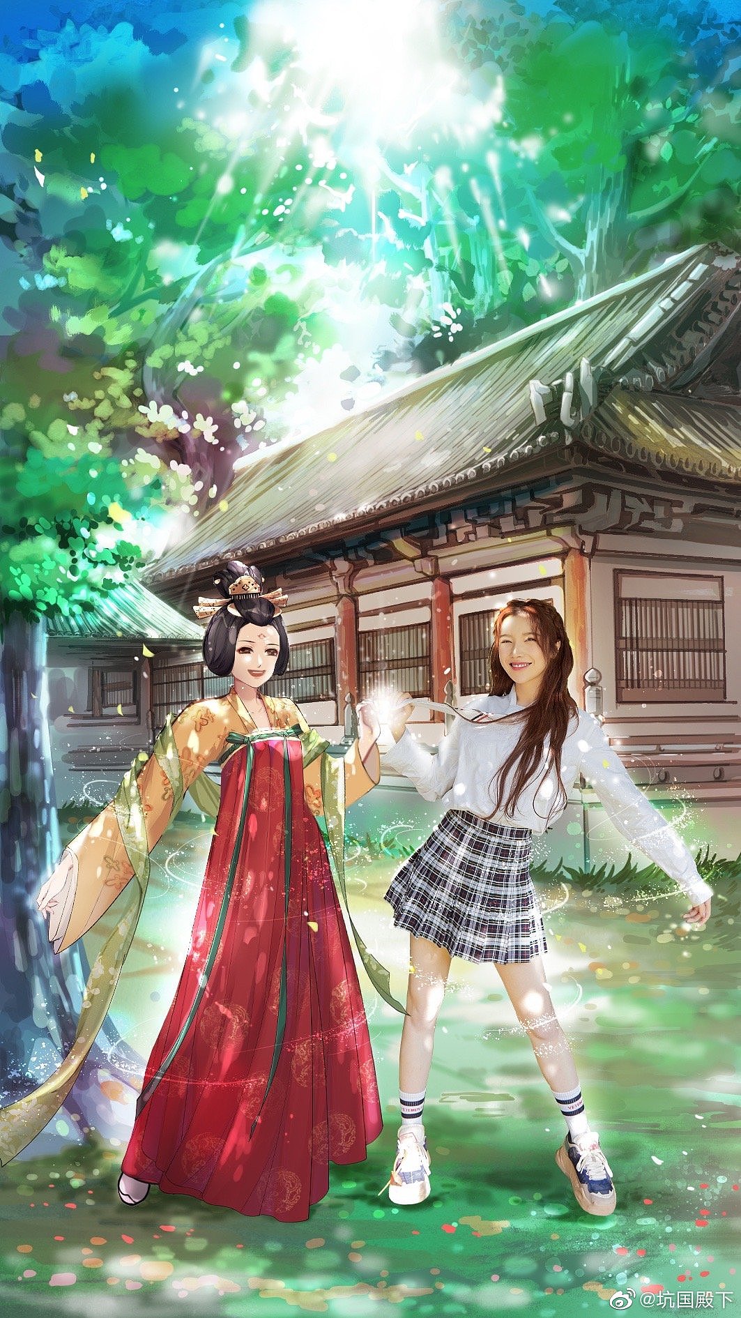 一些真人跟漫画结合的作品（图ZMjc5MzczMzEy） - 商业插画 - 站酷设计师坑国大殿下原创素材 - 站酷ZCOOL