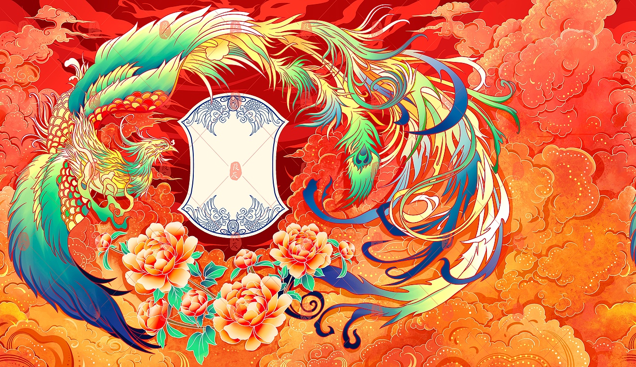 包裝插畫｜鳳凰于飛（圖ZMzc3NzU1MTY4） - 商業(yè)插畫 - 站酷設(shè)計(jì)師愛畫畫的閑云野鶴原創(chuàng)素材 - 站酷ZCOOL