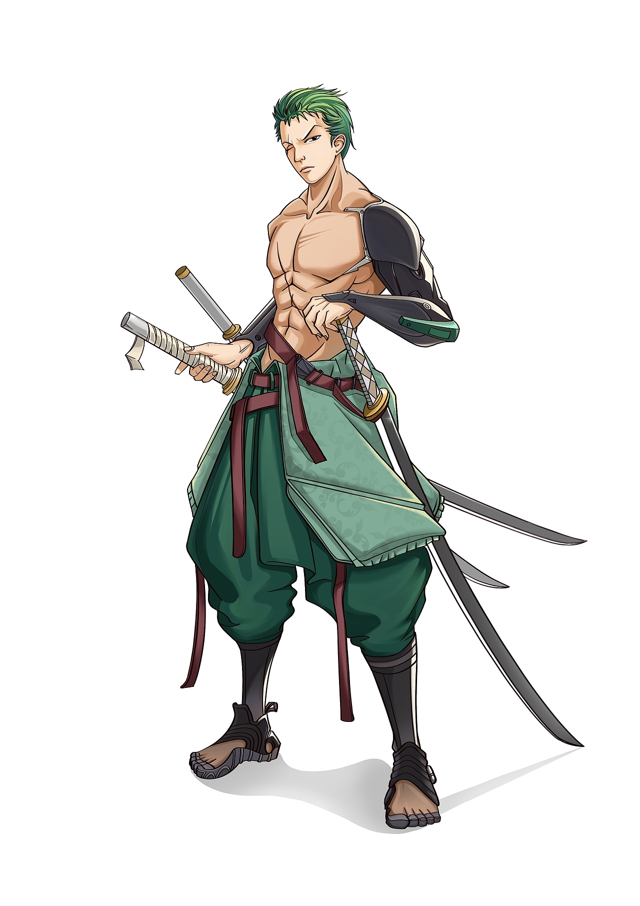 索隆（图ZMTkzMTE2ODIw） - 商业插画 - 站酷设计师小龙哥SHON原创素材 - 站酷ZCOOL