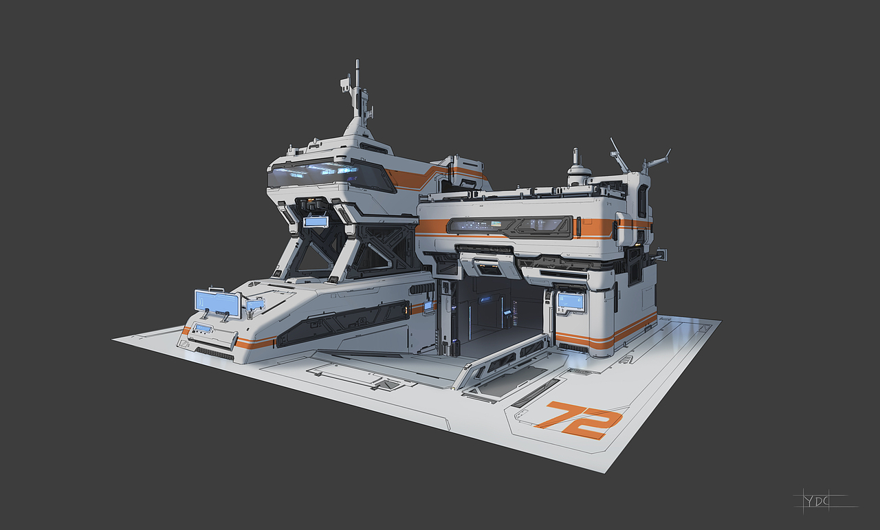 2018年完成的一套科幻建筑设定