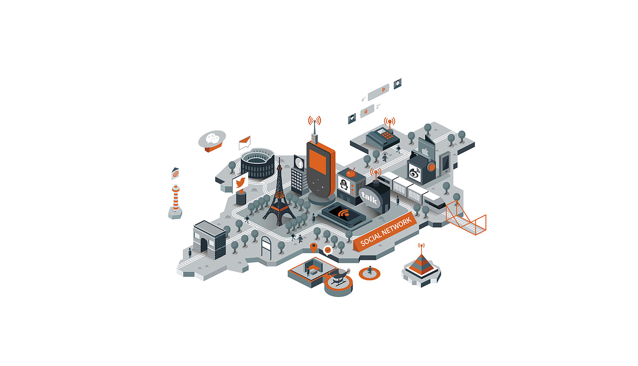 出境随身WiFi设备品牌形象插画（图ZMTMwNDM4MjY4） - 商业插画 - 站酷设计师Jungooo原创素材 - 站酷ZCOOL