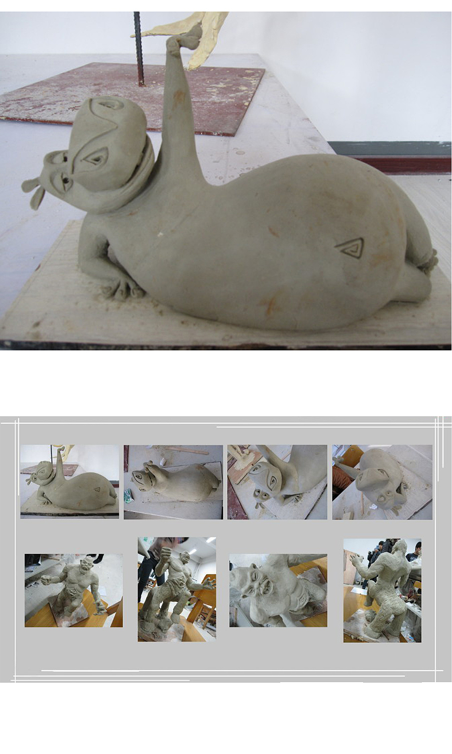 泥雕塑——河马