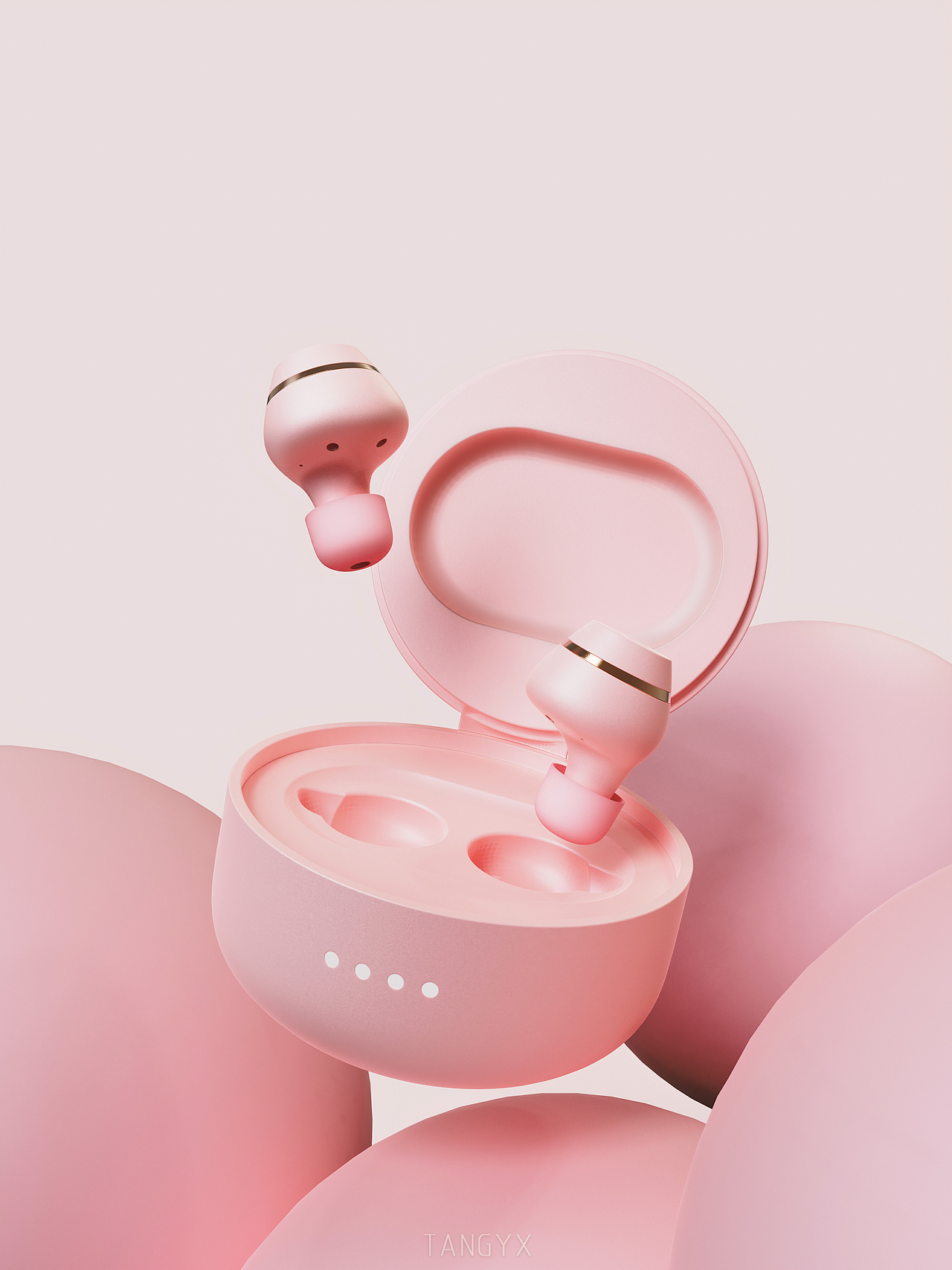HAKII蓝牙耳机 Rhino&Keyshot建模渲染练习（图ZMjkyNzkyMDU2） - 产品 - 站酷设计师快乐的小汤原创素材 - 站酷ZCOOL